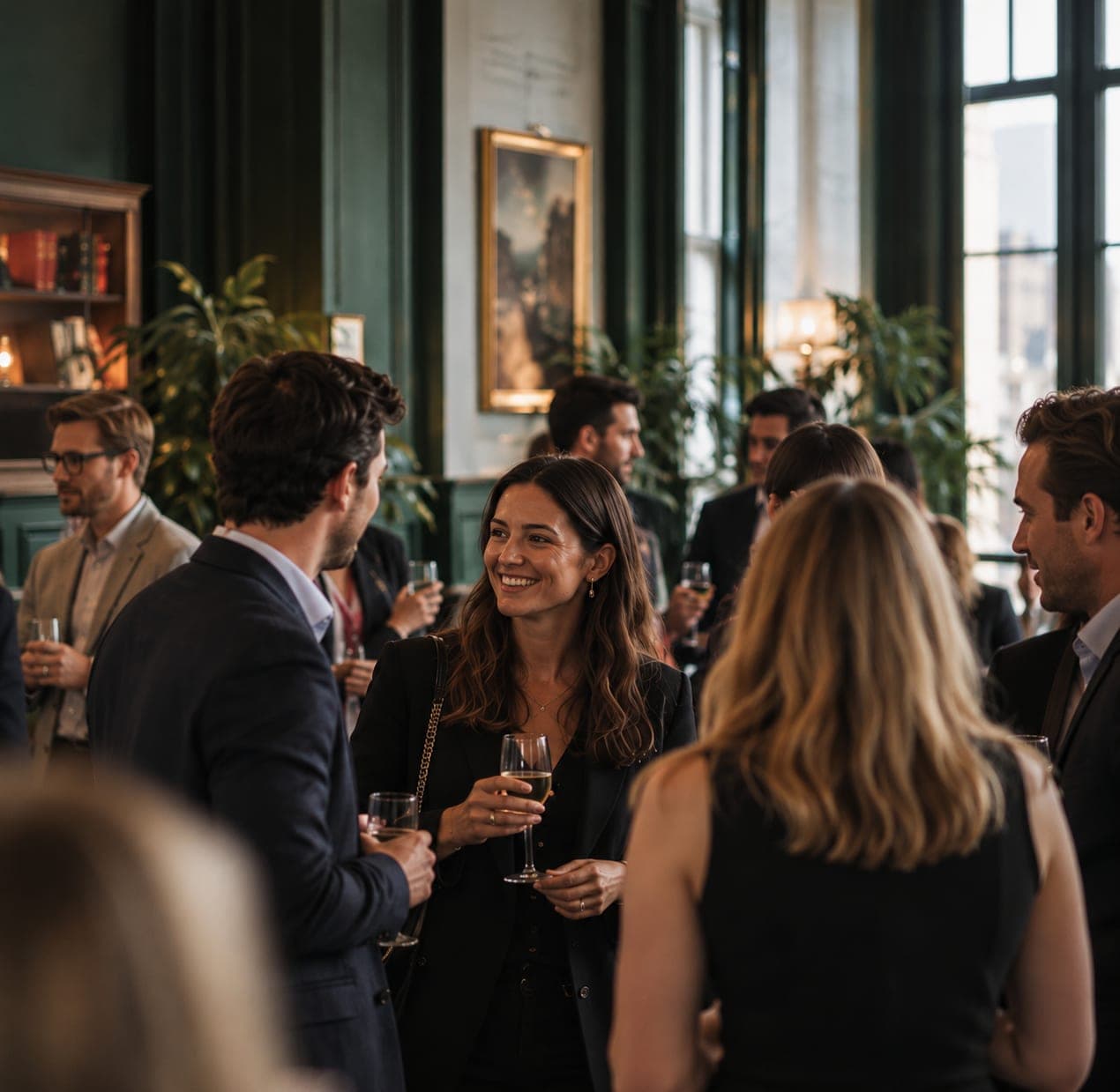 Members in conversation at a Finter gathering